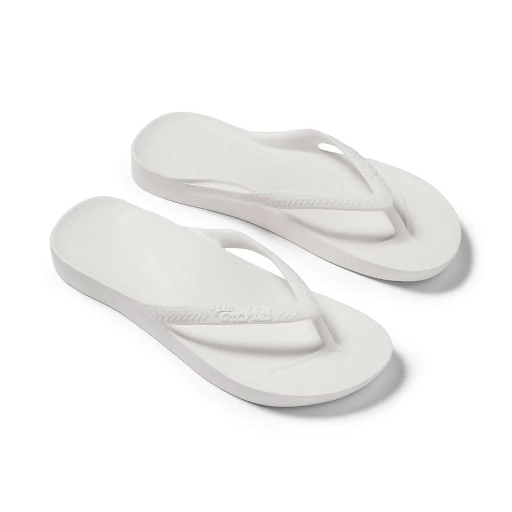 Archies Arch Support Flip Flops White Size M9 W10 New With Tags